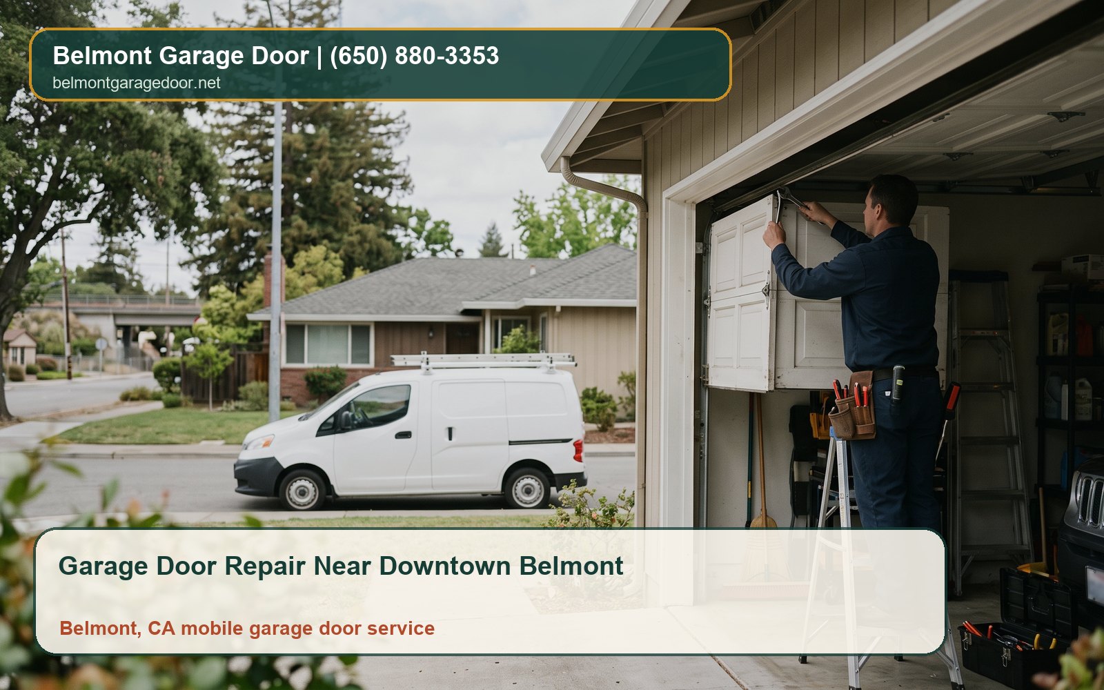 Garage Door Repair Near Downtown Belmont