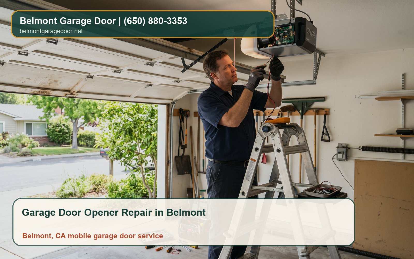 Garage Door Opener Repair in Belmont