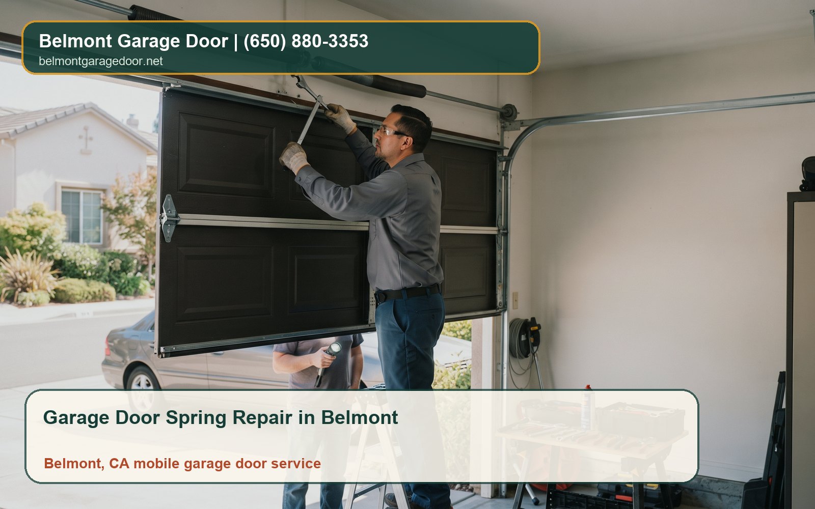 Garage Door Spring Repair in Belmont
