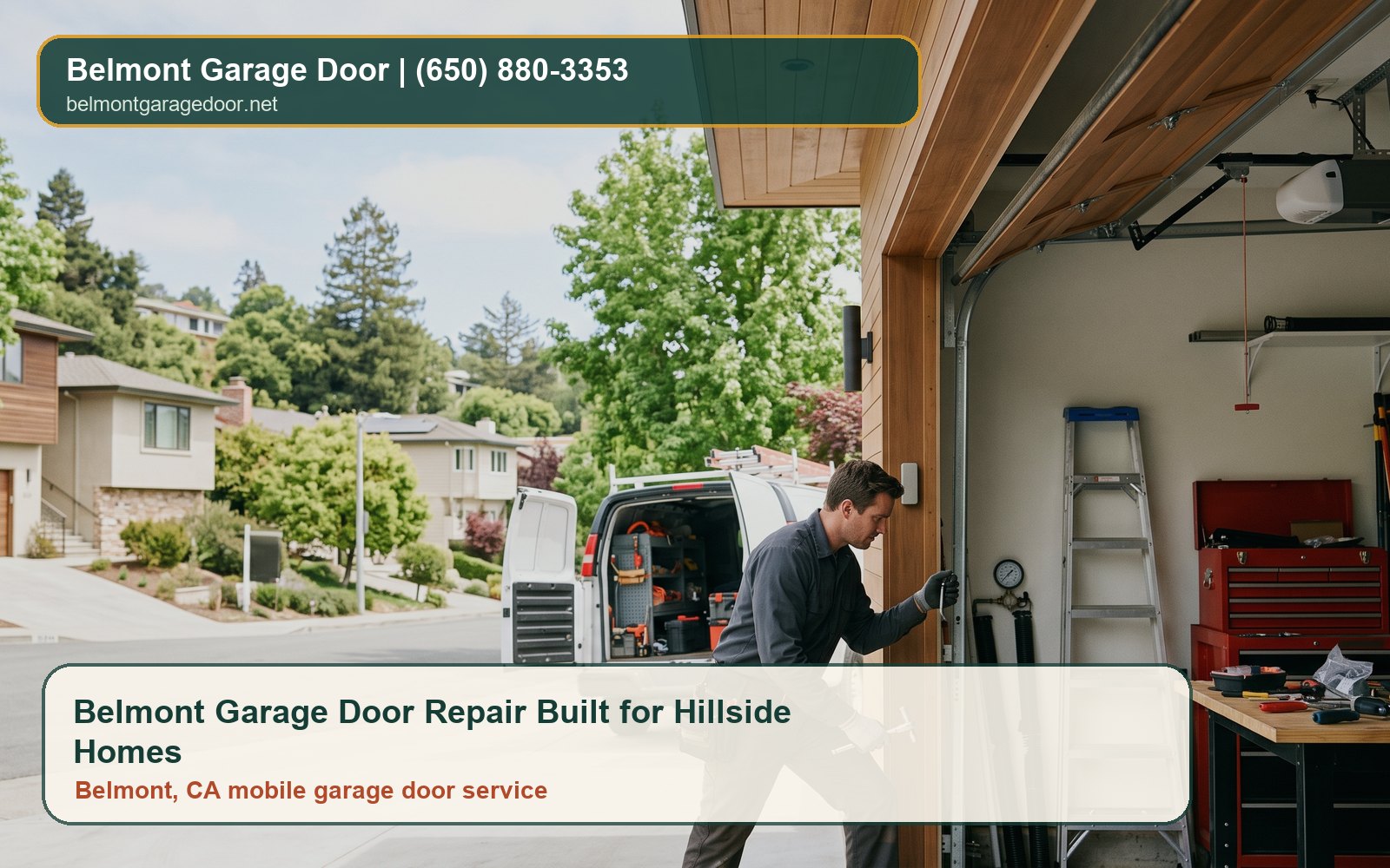 Belmont Garage Door Repair Built for Hillside Homes