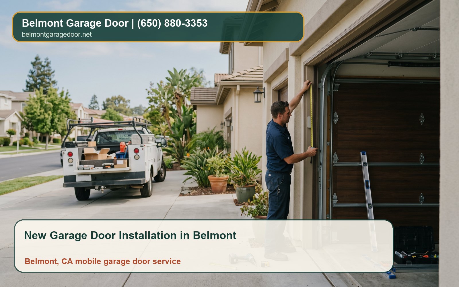 New Garage Door Installation in Belmont