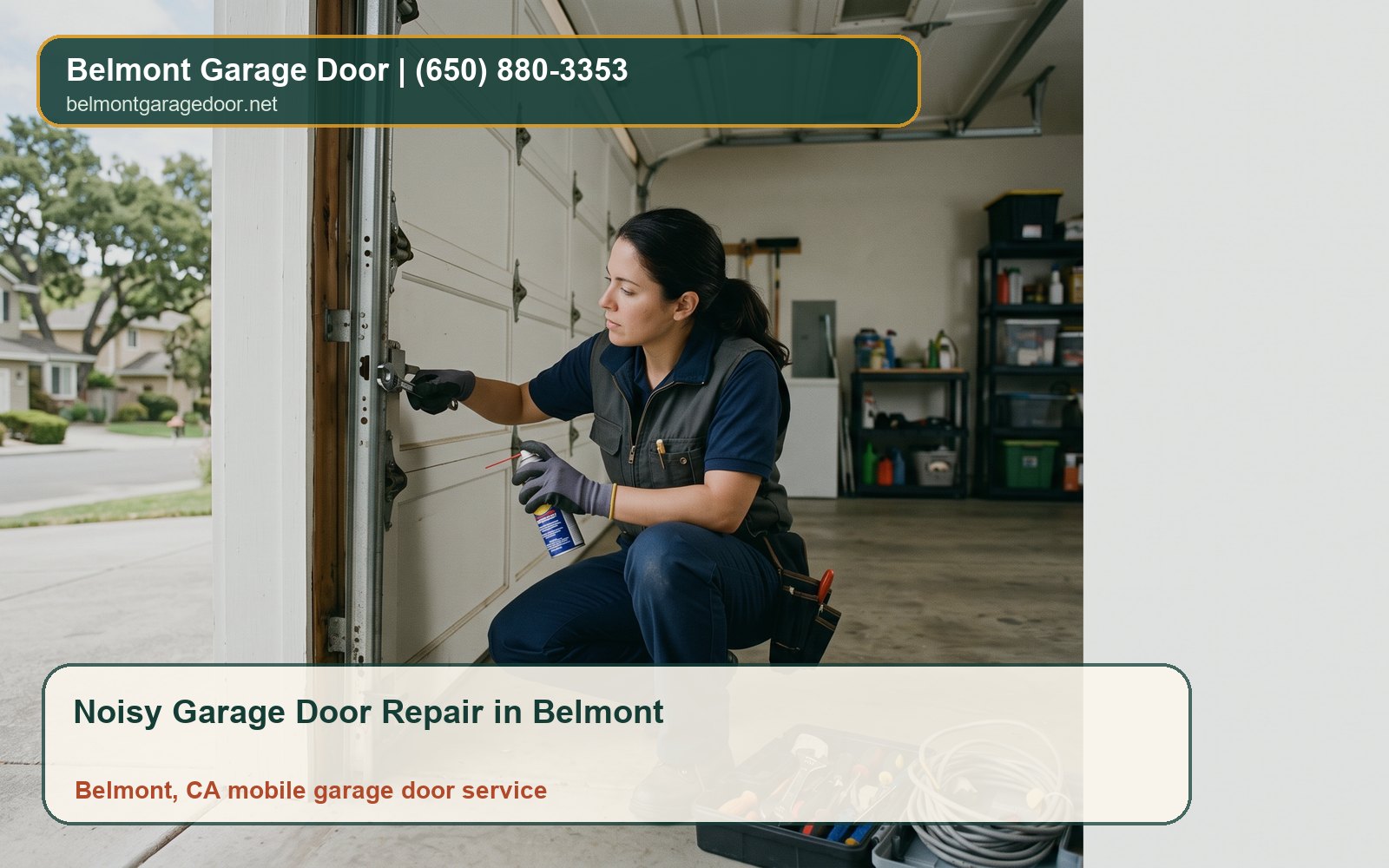 Noisy Garage Door Repair in Belmont