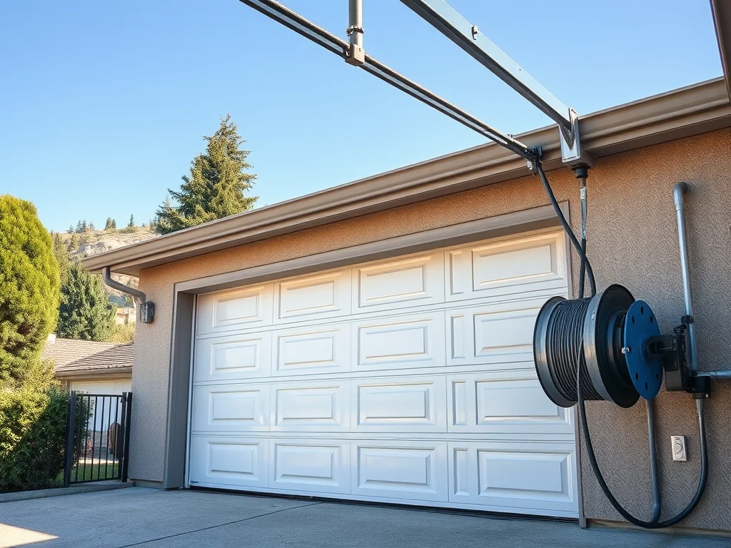 Garage Door Cable Repair editorial image for Belmont garage door service